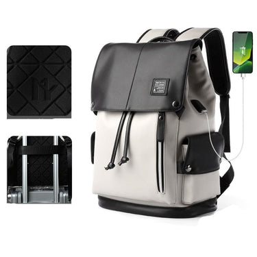 mochilas urbanas hombre piel usb